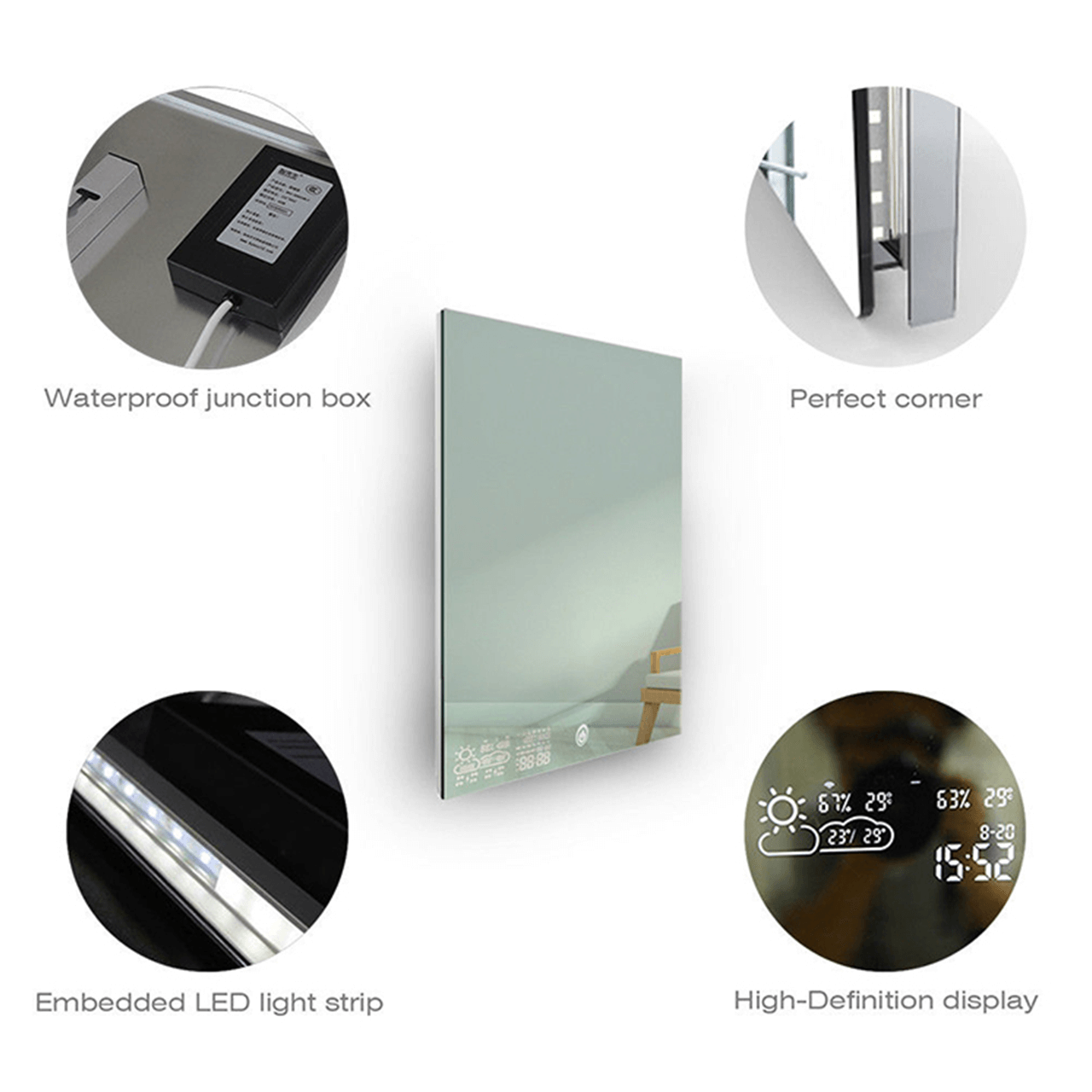 Smart mirror G0606-WLD/H (60x60cm)