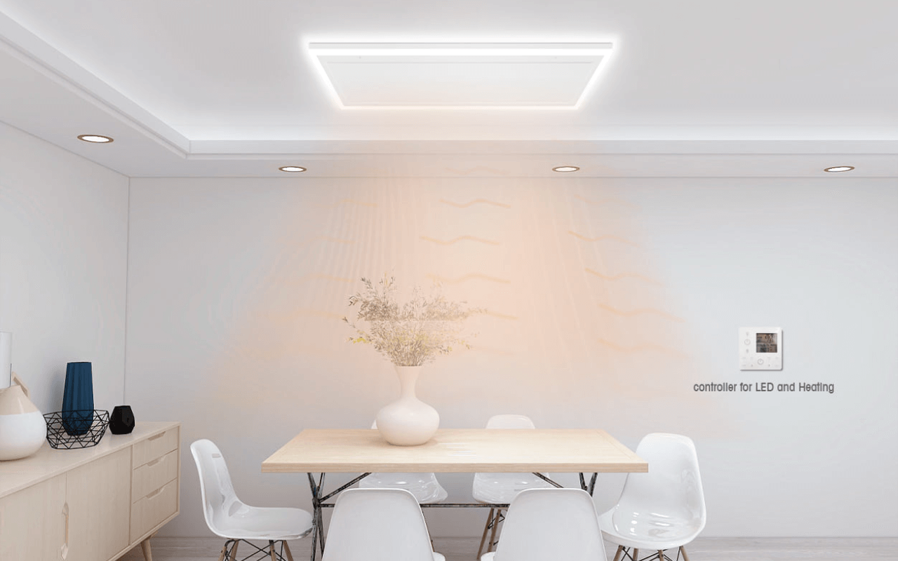 Ultra-thin infrared heating panel on ceiling HH1006-L (110x70cm)